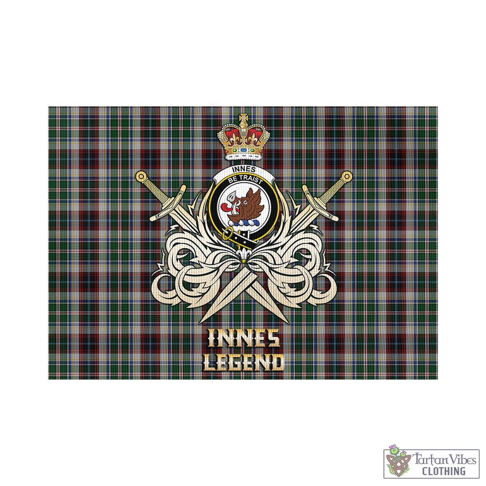 innes-dress-tartan-flag-with-clan-crest-and-the-golden-sword-of-courageous-legacy