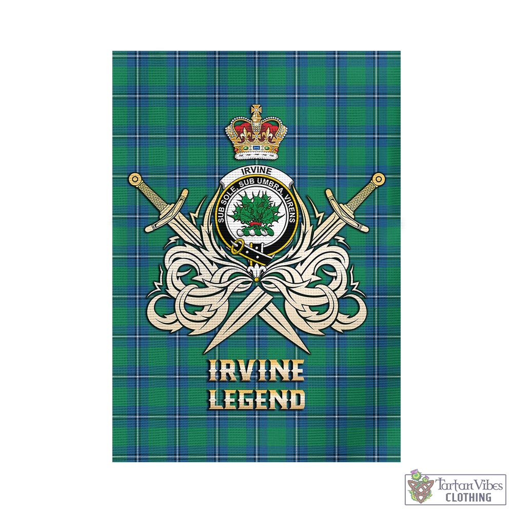 irvine-ancient-tartan-flag-with-clan-crest-and-the-golden-sword-of-courageous-legacy