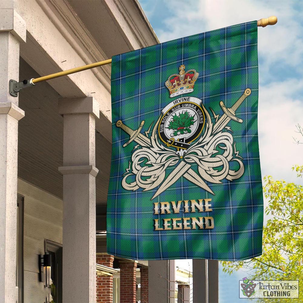 irvine-ancient-tartan-flag-with-clan-crest-and-the-golden-sword-of-courageous-legacy