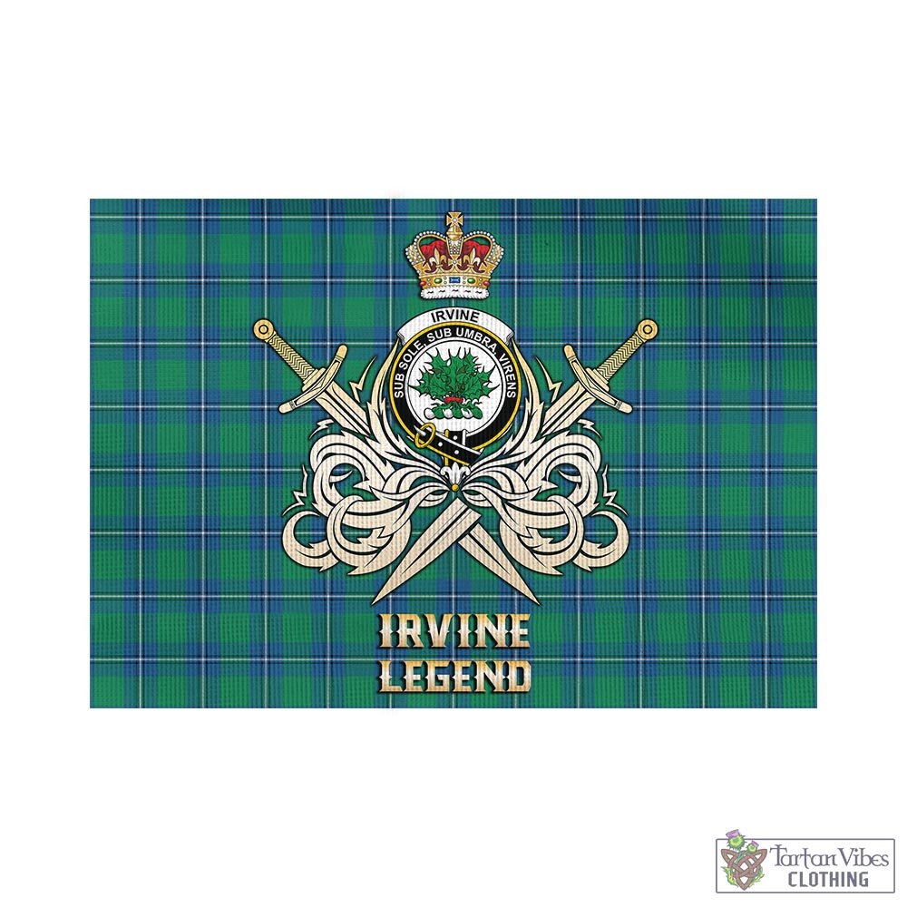 irvine-ancient-tartan-flag-with-clan-crest-and-the-golden-sword-of-courageous-legacy