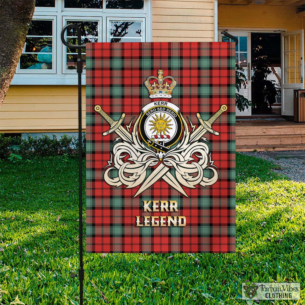 kerr-ancient-tartan-flag-with-clan-crest-and-the-golden-sword-of-courageous-legacy