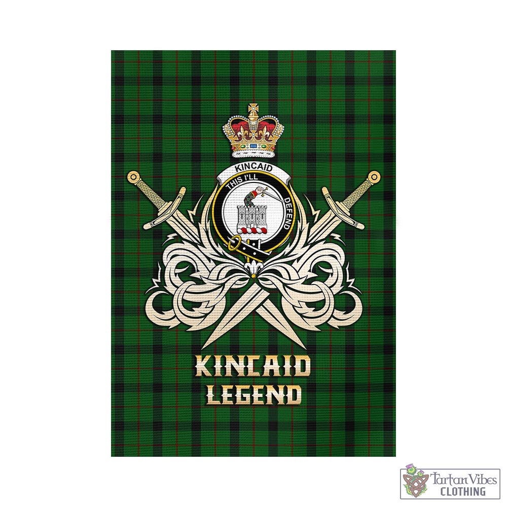 kincaid-tartan-flag-with-clan-crest-and-the-golden-sword-of-courageous-legacy