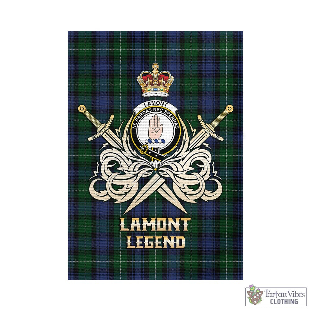 lamont-2-tartan-flag-with-clan-crest-and-the-golden-sword-of-courageous-legacy