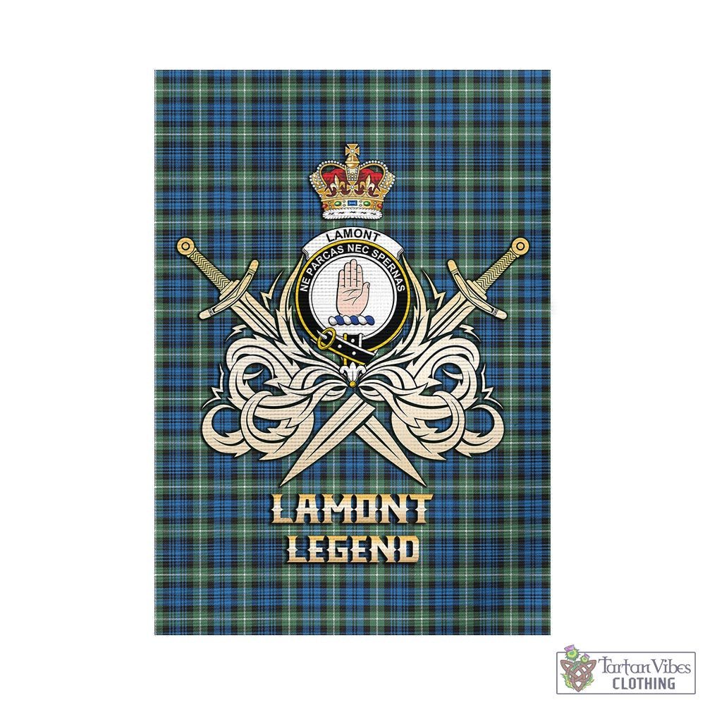 lamont-ancient-tartan-flag-with-clan-crest-and-the-golden-sword-of-courageous-legacy