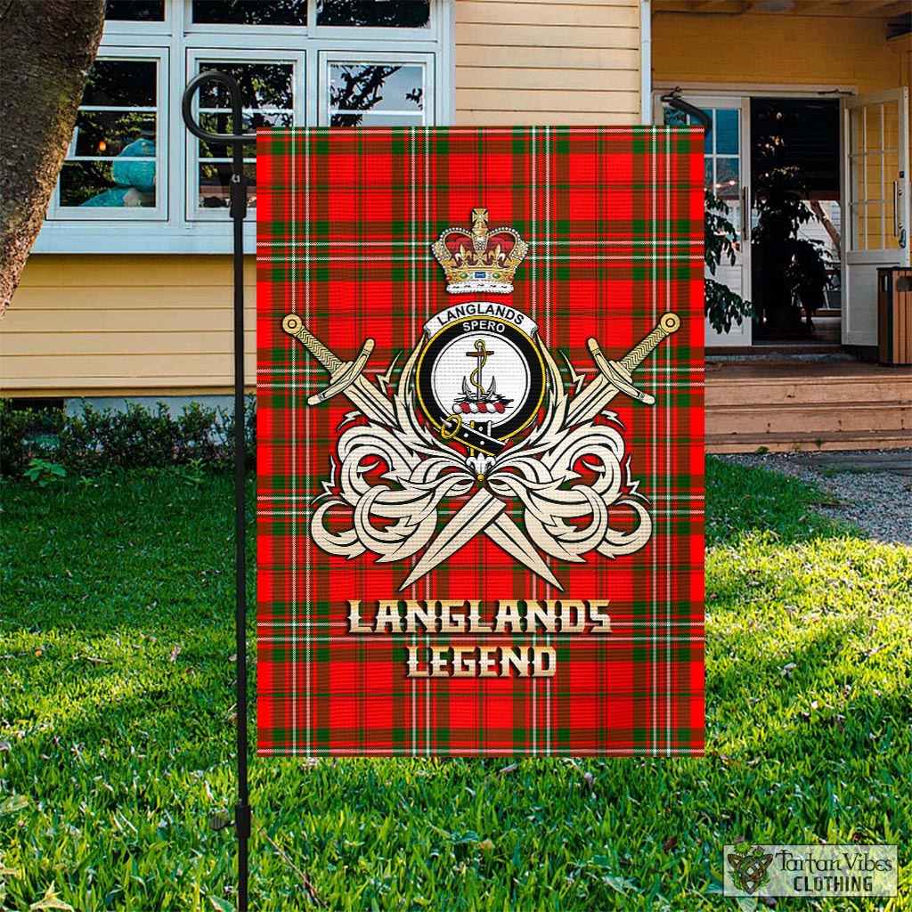 langlands-tartan-flag-with-clan-crest-and-the-golden-sword-of-courageous-legacy