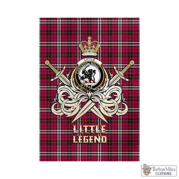 Little Tartan Garden Flag with Clan Crest and the Golden Sword of Courageous Legacy - Tartan Vibes Clothing
