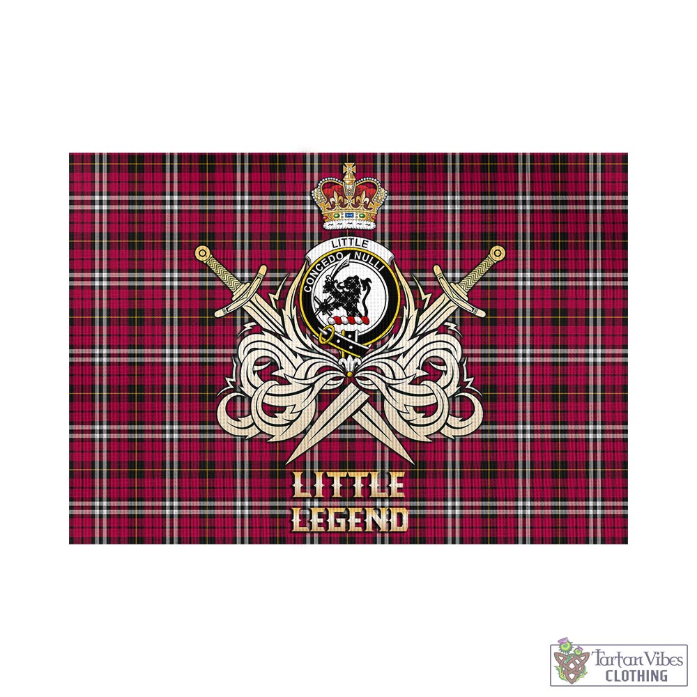 little-tartan-flag-with-clan-crest-and-the-golden-sword-of-courageous-legacy