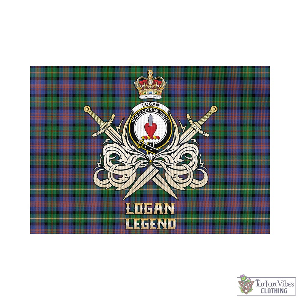 logan-ancient-tartan-flag-with-clan-crest-and-the-golden-sword-of-courageous-legacy