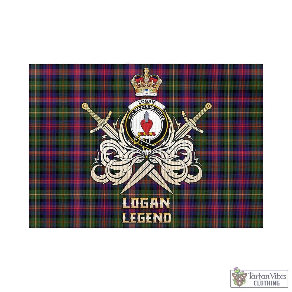 logan-modern-tartan-flag-with-clan-crest-and-the-golden-sword-of-courageous-legacy