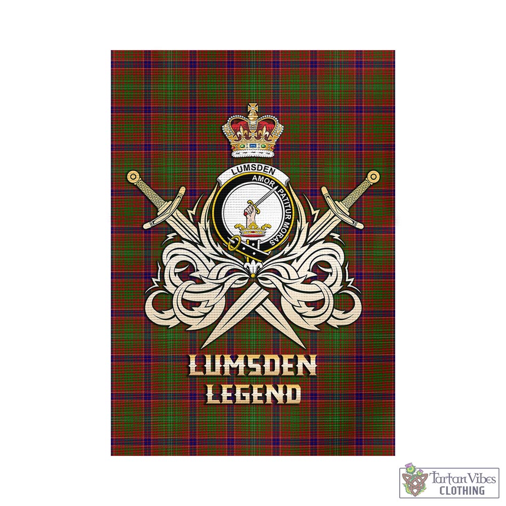 lumsden-tartan-flag-with-clan-crest-and-the-golden-sword-of-courageous-legacy