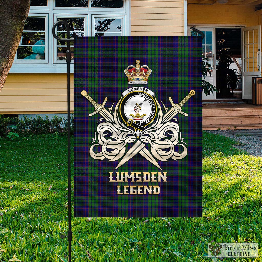 lumsden-green-tartan-flag-with-clan-crest-and-the-golden-sword-of-courageous-legacy