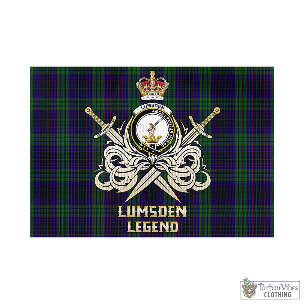 lumsden-green-tartan-flag-with-clan-crest-and-the-golden-sword-of-courageous-legacy