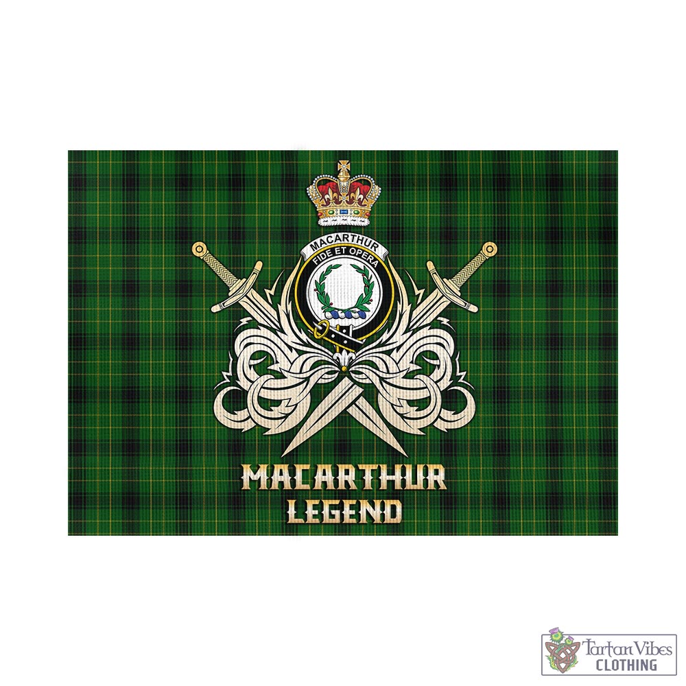 macarthur-highland-tartan-flag-with-clan-crest-and-the-golden-sword-of-courageous-legacy