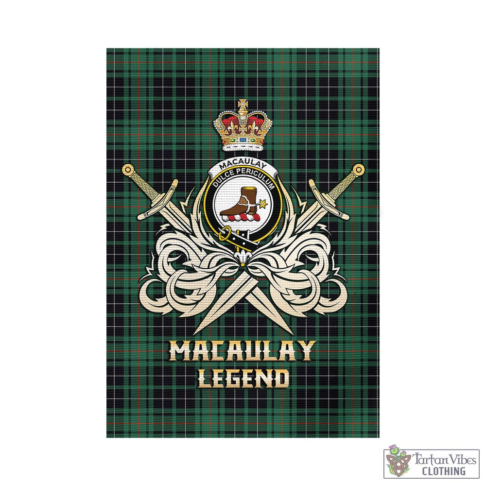 macaulay-hunting-ancient-tartan-flag-with-clan-crest-and-the-golden-sword-of-courageous-legacy