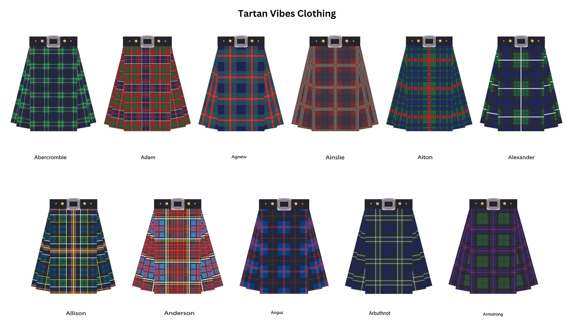 Different fashion kilts